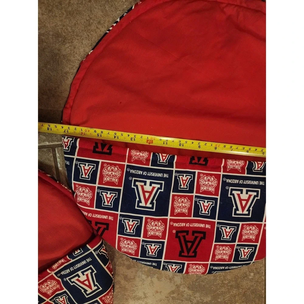 University of Arizona Wildcats Custom Round Chair Seat Covers Set of 2 Red Navy